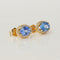 Boucles d'oreilles Boucles d'oreilles en or jaune 18 kt, saphirs et diamants 58 Facettes E0032