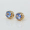 Boucles d'oreilles Boucles d'oreilles en or jaune 18 kt, saphirs et diamants 58 Facettes E0032