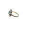 Bague Bague Belle Époque - cluster en or rose et argent, émeraude et diamants 58 Facettes