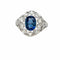 Bague 54 Belle Époque - Bague en or 18k saphir 2,44 ct et diamants 58 Facettes
