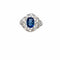 Bague 54 Belle Époque - Bague en or 18k saphir 2,44 ct et diamants 58 Facettes