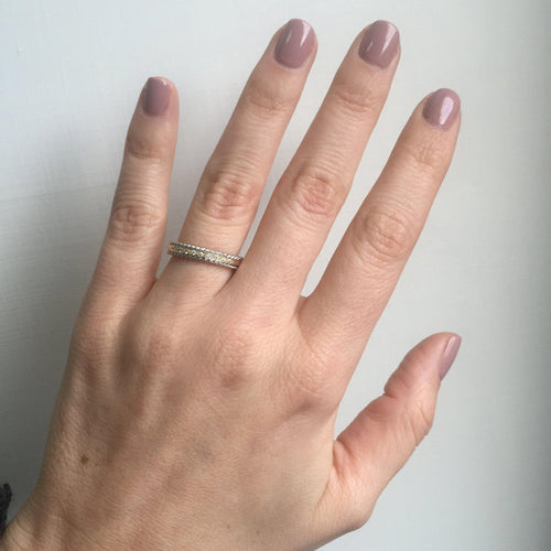 Bague 51 Bague motif corde en or 18k et diamants 58 Facettes