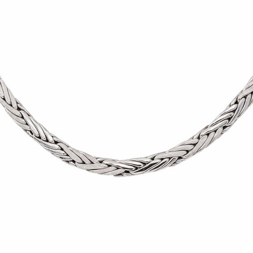 Collier maille tressée en or blanc 58 Facettes 5366758CN