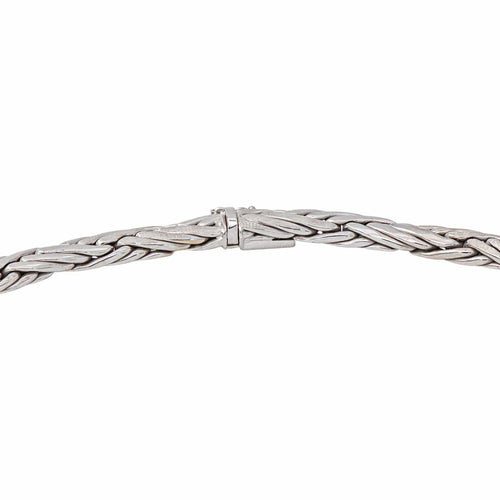 Collier maille tressée en or blanc 58 Facettes 5366758CN