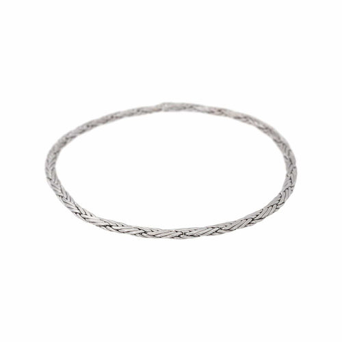 Collier maille tressée en or blanc 58 Facettes 5366758CN