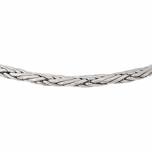 Collier maille tressée en or blanc 58 Facettes 5366758CN