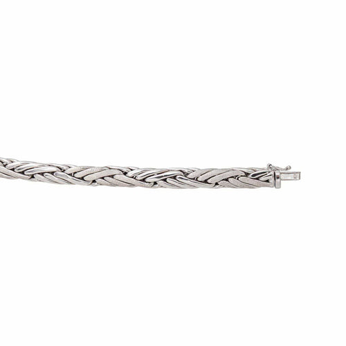 Collier maille tressée en or blanc 58 Facettes 5366758CN