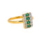55 Bague en or jaune et blanc, émeraudes et diamants 58 Facettes 5375681CN