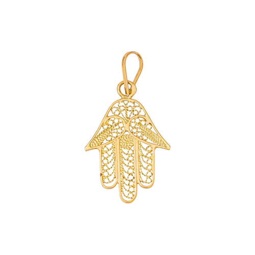 Pendentif Main de Fatma en or jaune 58 Facettes 5736186CN