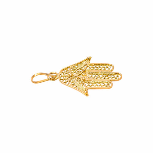 Pendentif Main de Fatma en or jaune 58 Facettes 5736186CN