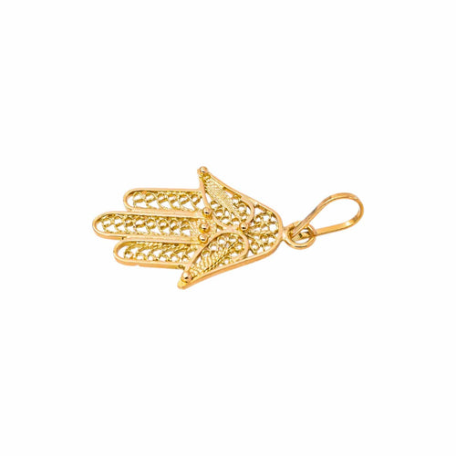 Pendentif Main de Fatma en or jaune 58 Facettes 5736186CN