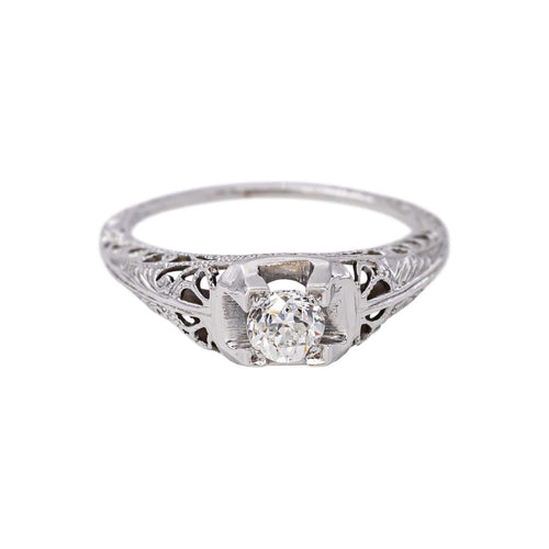 48 Bague solitaire en or blanc et diamant 58 Facettes 5313389CN