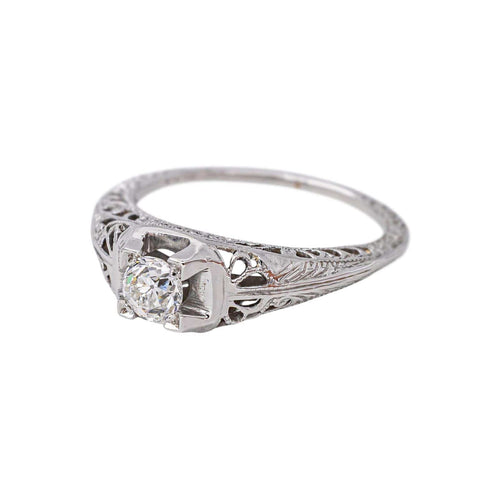 48 Bague solitaire en or blanc et diamant 58 Facettes 5313389CN