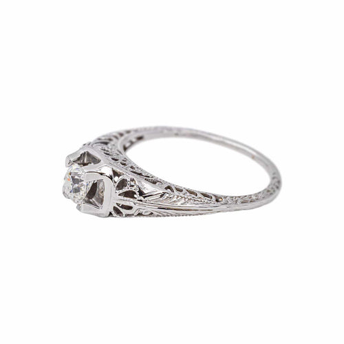 48 Bague solitaire en or blanc et diamant 58 Facettes 5313389CN