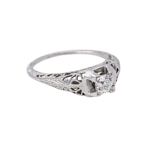48 Bague solitaire en or blanc et diamant 58 Facettes 5313389CN