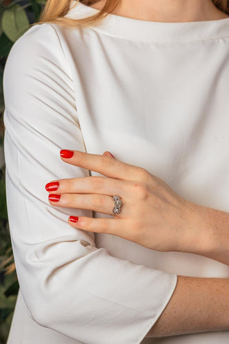 55 Bague en or blanc et diamants 58 Facettes 5237197CN