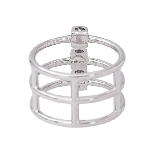 51 Dinh Van - Bague Les 3 Cubes en or blanc et diamants 58 Facettes 5755727CN