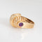 Bague Bague dôme vintage en or jaune 14k et améthystes 58 Facettes G14205