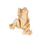 Bague 57 Bague grenouille vintage années 1970 en or jaune 14k et diamants 58 Facettes G14210