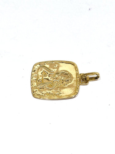 Médaille Ange Gabriel en or champagne 18 carats 58 Facettes 1793051