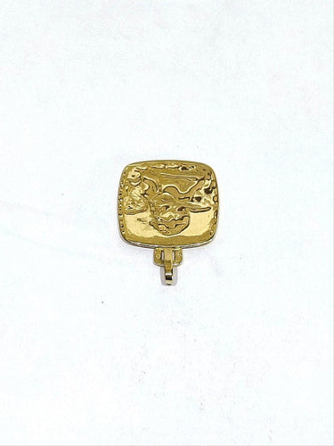 Médaille Ange Gabriel en or champagne 18 carats 58 Facettes 1793051