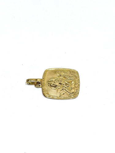 Médaille Ange Gabriel en or champagne 18 carats 58 Facettes 1793051