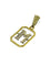 Pendentif M en or jaune, or blanc et diamants 58 Facettes 1793066