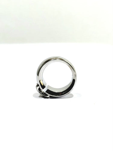48 Chaumet - Bague en or blanc et diamants 58 Facettes 1793132