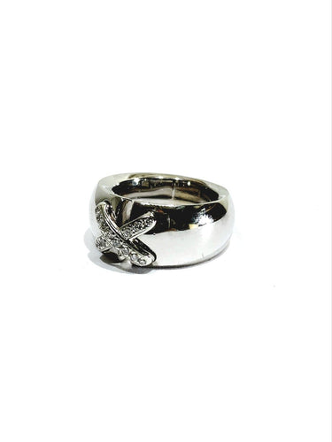 48 Chaumet - Bague en or blanc et diamants 58 Facettes 1793132