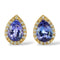 Boucles d'oreilles Boucles d'oreilles en or jaune 18 ct, tanzanites GFCO et diamants 58 Facettes E0033