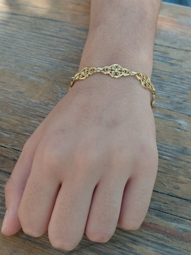 Bracelet Art Nouveau / Art Déco en or jaune 58 Facettes 1793296