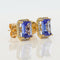 Boucles d'oreilles Boucles d'oreilles en or jaune 14 ct, tanzanites GFCO et diamants 58 Facettes E0035