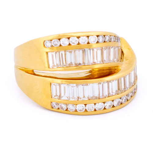 Bague 59.5 Bague crossover vintage en or 18k et diamants 58 Facettes 0D09FEB1FC36485C9247DD25D5494F37