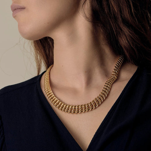 Collier Collier maille gourmette en or jaune 58 Facettes 58FC58