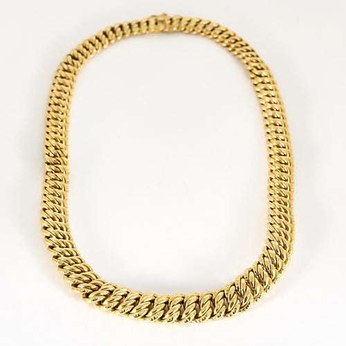 Collier maille gourmette en or jaune 58 Facettes 58FC58