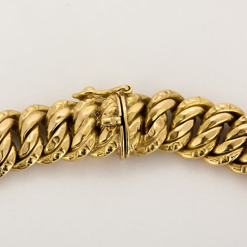 Collier maille gourmette en or jaune 58 Facettes 58FC58
