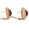 Boucles d'oreilles Boucles d'oreilles vintage en or jaune 18 kt et rubis cabochon 58 Facettes OR245 107-149 (00619)