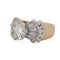 57 Bague vintage en or 18 kt et diamants 58 Facettes AN689 '(05839)