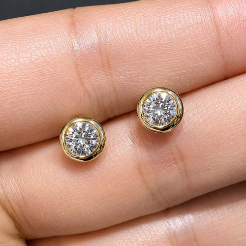Boucles d'oreilles AITCHES Embrace - Boucles d'oreilles Donut en or 18K et diamants 58 Facettes GER1012YG