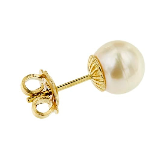 Boucles d'oreilles en or jaune et perles 58 Facettes 37110
