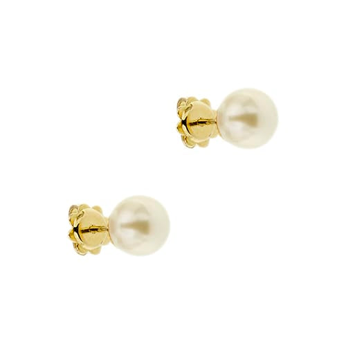Boucles d'oreilles en or jaune et perles 58 Facettes 37110
