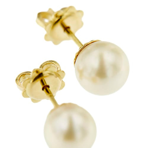 Boucles d'oreilles en or jaune et perles 58 Facettes 37110