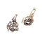 Boucles d'oreilles anciennes en or jaune 18K, argent et diamants 58 Facettes E63