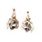 Boucles d'oreilles anciennes en or jaune 18K, argent et diamants 58 Facettes E63
