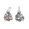 Boucles d'oreilles anciennes en or jaune 18K, argent et diamants 58 Facettes E63