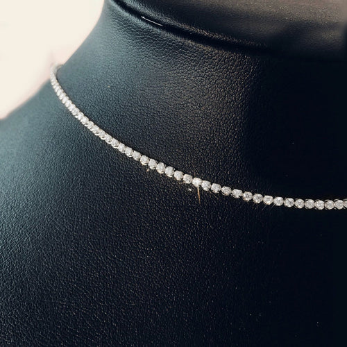 Disco - Collier tennis en or blanc 18K et diamants 58 Facettes GPD1037WG