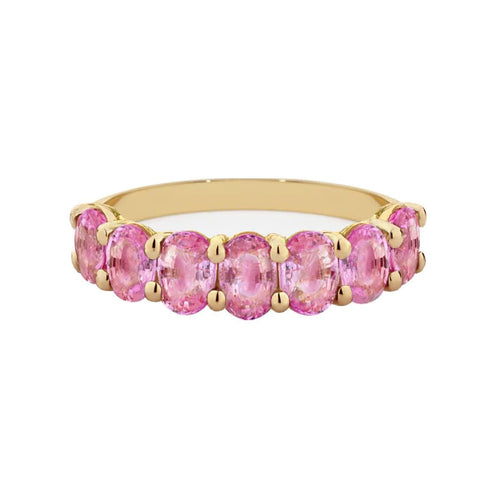 53 One of A Kind Seven Stone - Bague en or 18K et saphirs roses 58 Facettes GBR1342PK