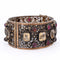 Bracelet ancien en or 18 kt, argent, grenats et béryls 58 Facettes BR95 '(00579)