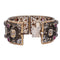 Bracelet ancien en or 18 kt, argent, grenats et béryls 58 Facettes BR95 '(00579)