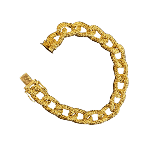 Bracelet à mailles torsadées en or jaune 18 carats 58 Facettes CAE-BR-MTOR-YG